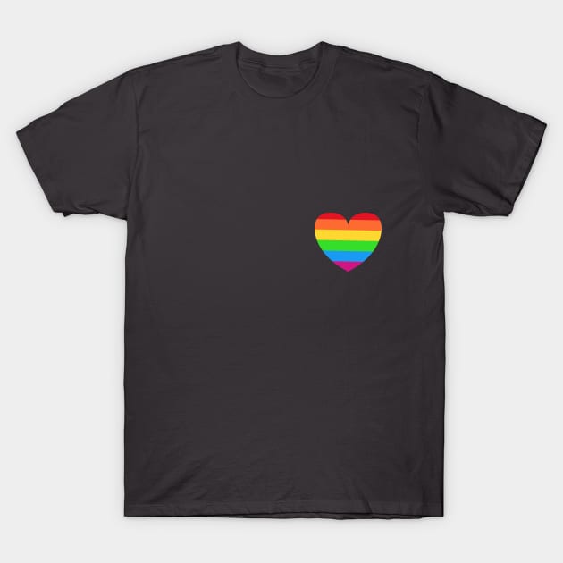 Heart (Small, Rainbow) T-Shirt by pepart